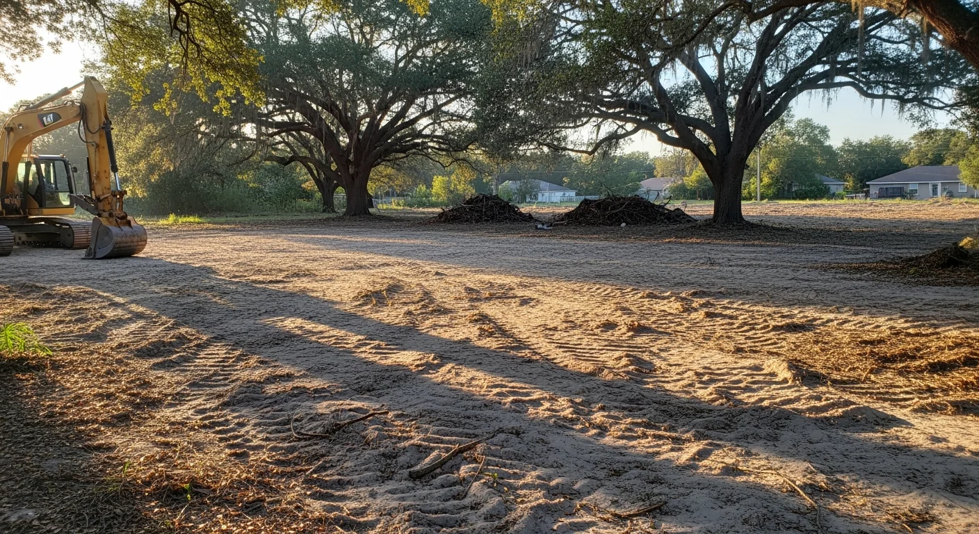 Excavation and grading work in Jacksonville Florida