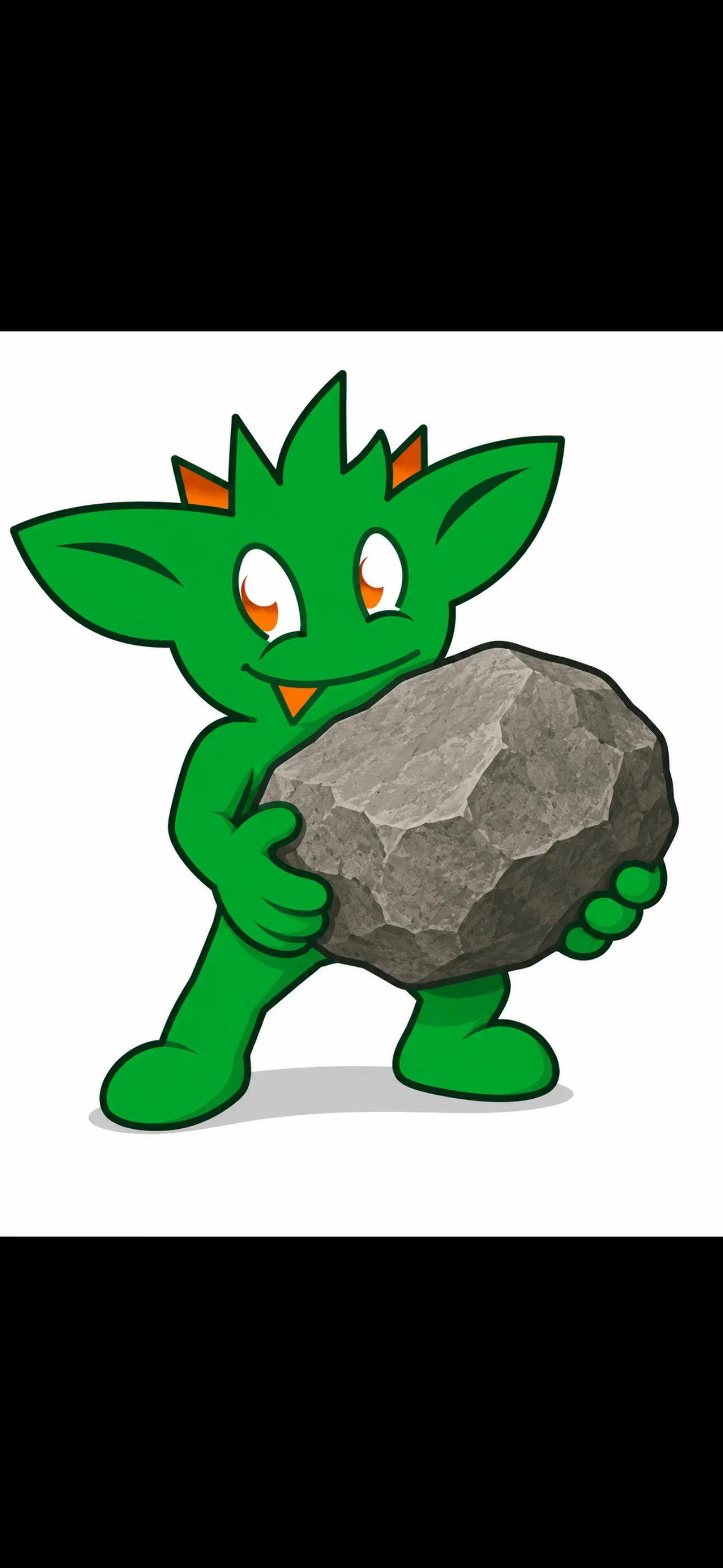 Large gray boulder installed as decorative landscape feature in yard